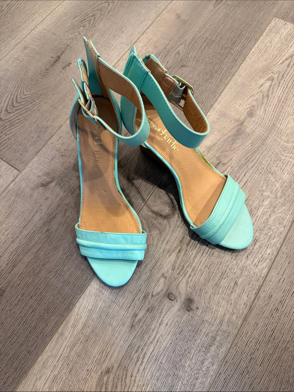 Charming Charlie Mint Ankle-Strap Heeled Sandals